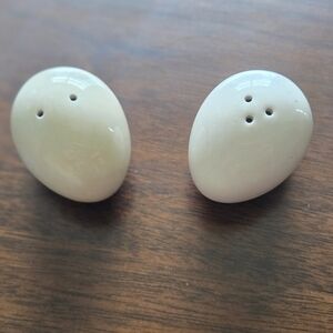 Egg Shaped Ceramic Salt and Pepper Shakers